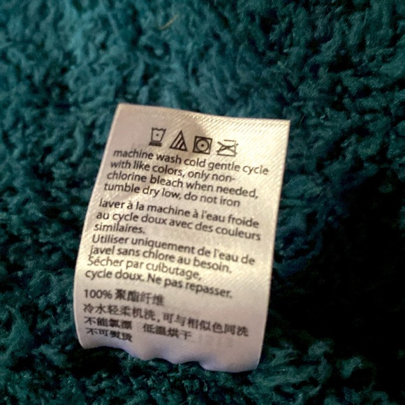 Barefoot Dreams Fringe Cardigan CozyChic Boardwalk Open Front Teal XS - Picture 3 of 9